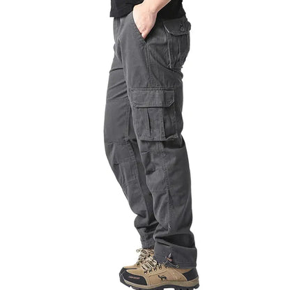 Pantalon homme élastique en coton coupe droite