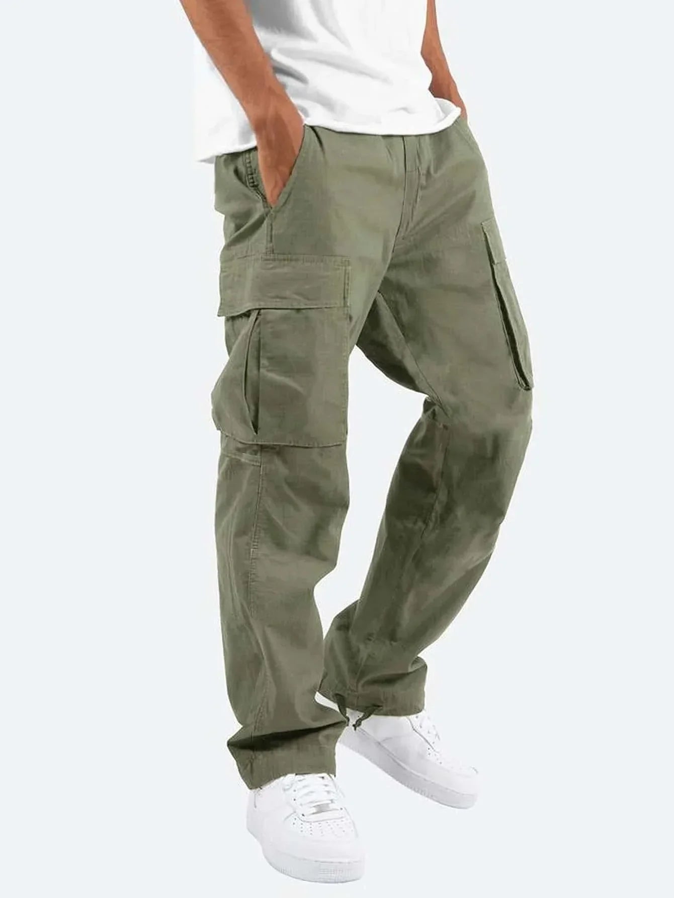 Herren Cargohose Bequem Freizeit - IdealeKleiden