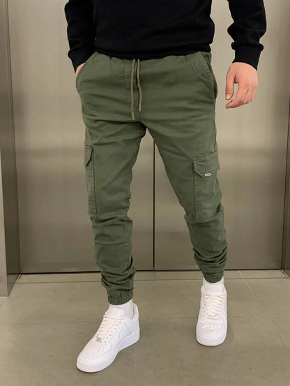 Pantalon cargo skinny pour homme avec laçage