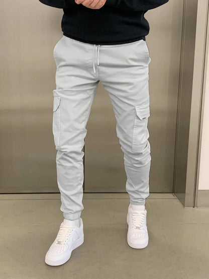 Pantalon cargo skinny pour homme avec laçage