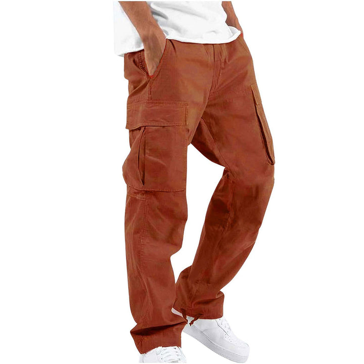 Pantalon cargo confortable pour homme coupe droite
