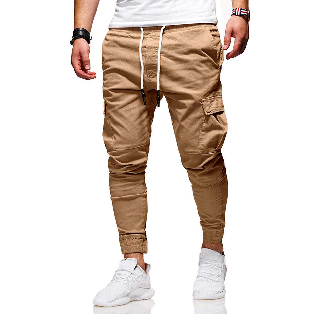 Skinny Cargo Hose Herren Kordelzug - IdealeKleiden