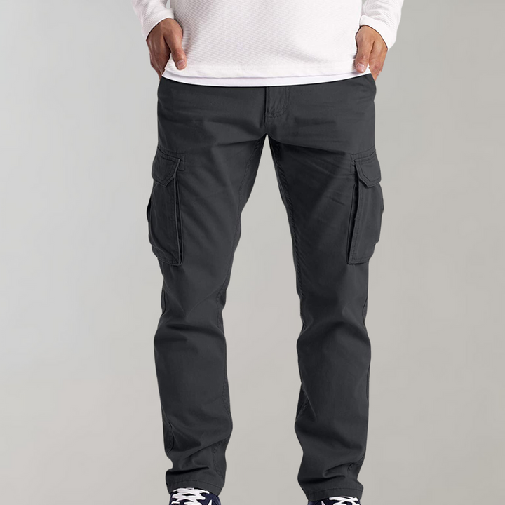 Pantalons cargo confortables pour hommes coupe droite