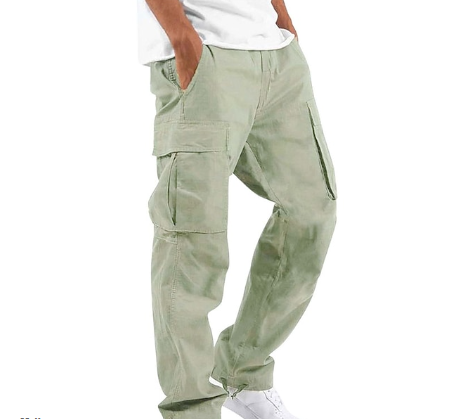 Pantalon cargo homme Confortable Coupe droite