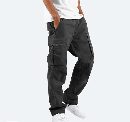 Pantalon cargo homme Confortable Coupe droite