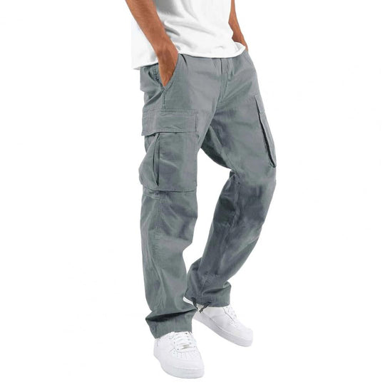 Pantalon homme droit confortable avec de nombreuses poches