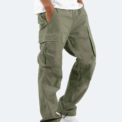 Pantalon homme droit confortable avec de nombreuses poches