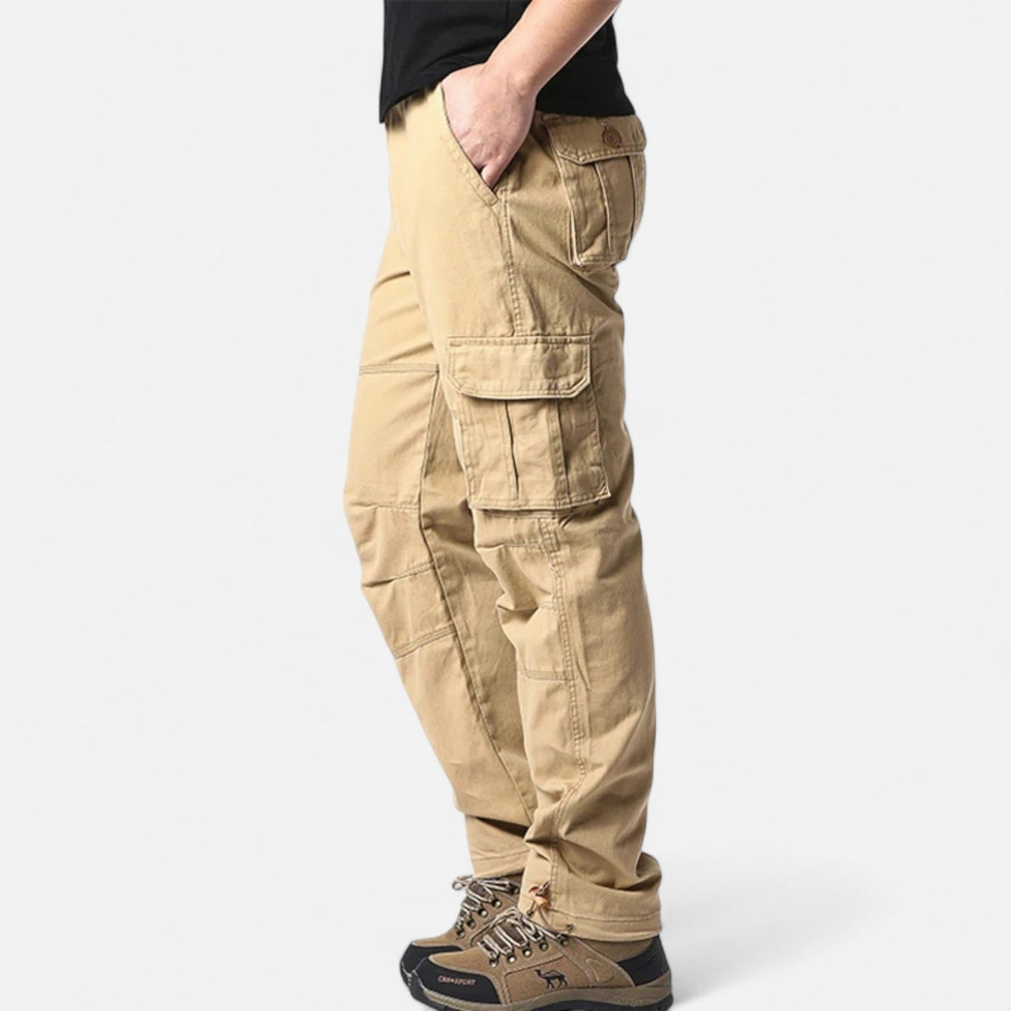 Pantalon tactique pour homme décontracté coupe droite