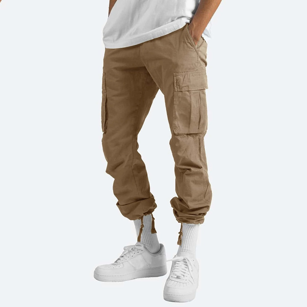 Pantalon cargo homme coupe droite confortable
