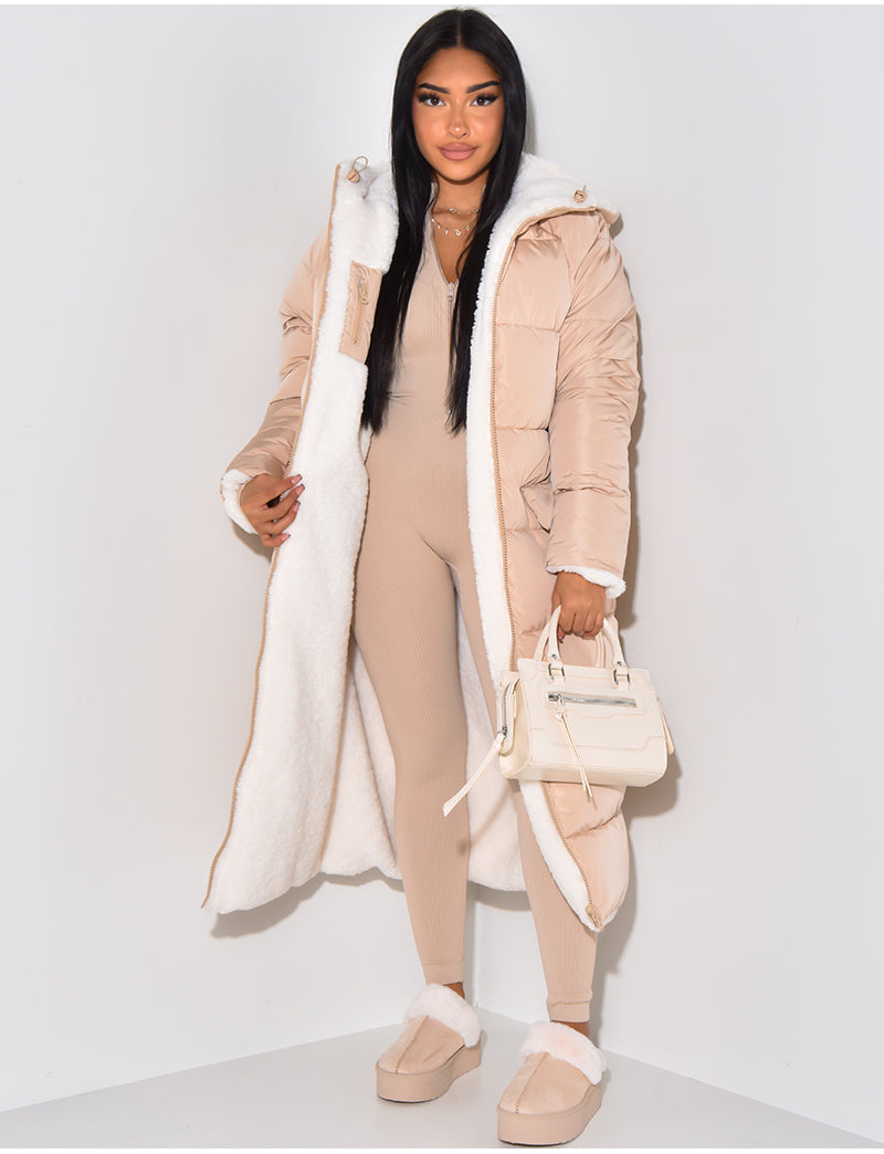 Doudoune réversible zippée pour femme