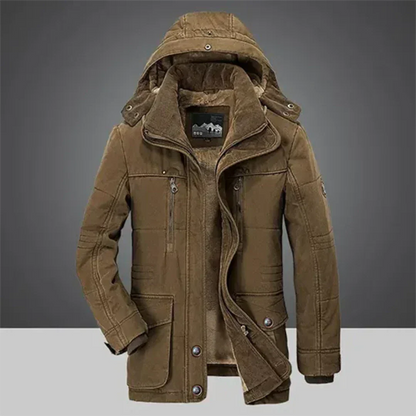 Veste d'hiver pour homme isolée avec capuche et renforts