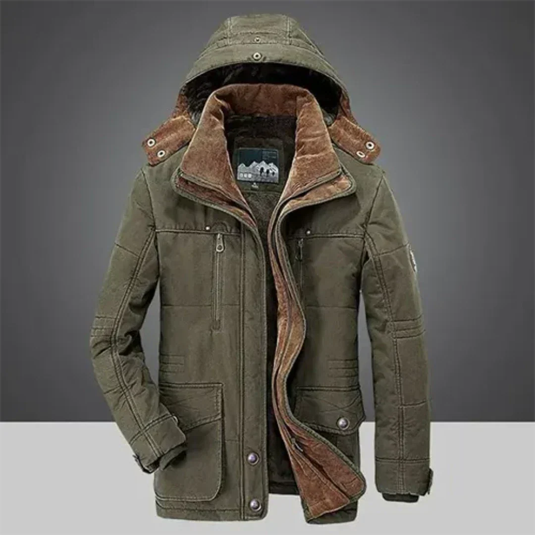 Veste d'hiver pour homme isolée avec capuche et renforts