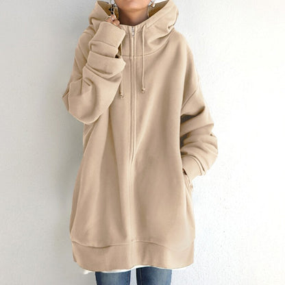Sweat à capuche ample pour femme, chaud pour l'hiver