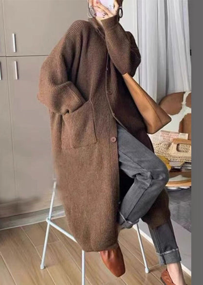 Gilet long élégant pour femme avec col et poches