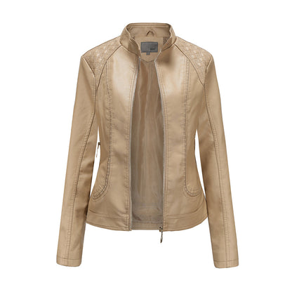 Blouson en cuir femme élégant noir Protection du cuir