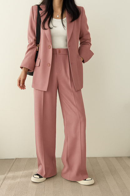 Damen Business Anzug Set Blazer und Hose - IdealeKleiden