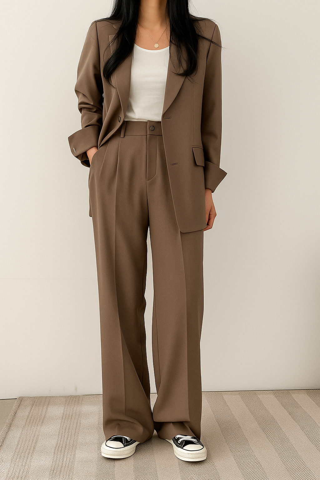 Ensemble tailleur-pantalon de costume d'affaires pour femme