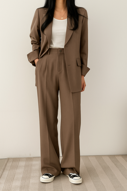 Ensemble tailleur-pantalon de costume d'affaires pour femme