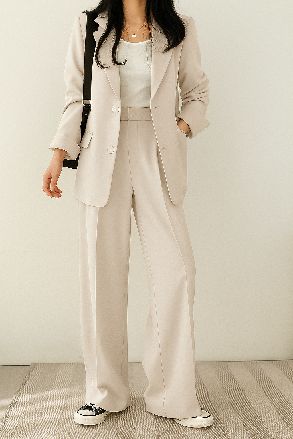 Ensemble tailleur-pantalon de costume d'affaires pour femme