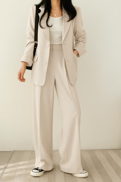 Ensemble tailleur-pantalon de costume d'affaires pour femme