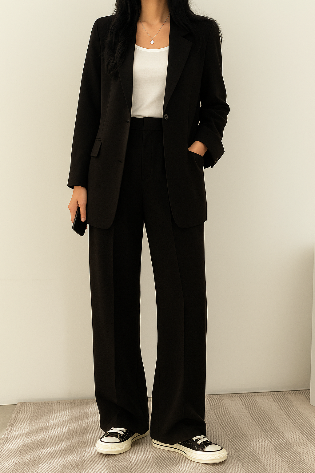 Ensemble tailleur-pantalon de costume d'affaires pour femme
