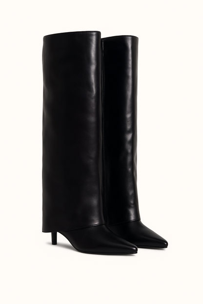 Bottes pour femme, talon haut, élégantes, noires