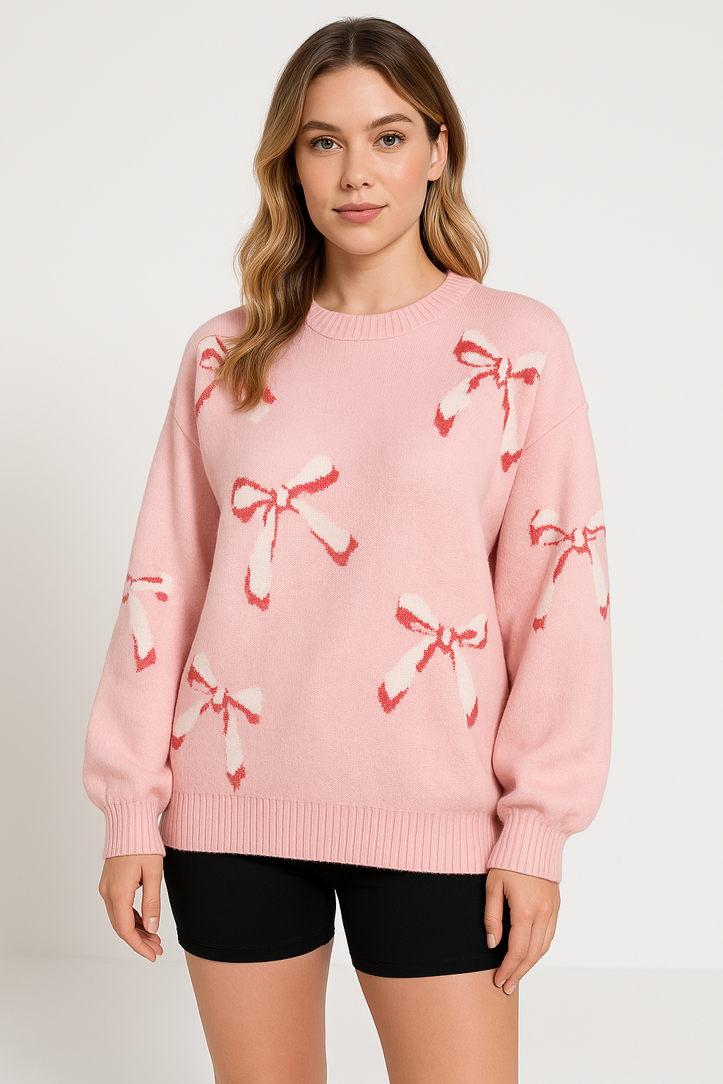 Grands pulls doux et laineux à col rond pour femme