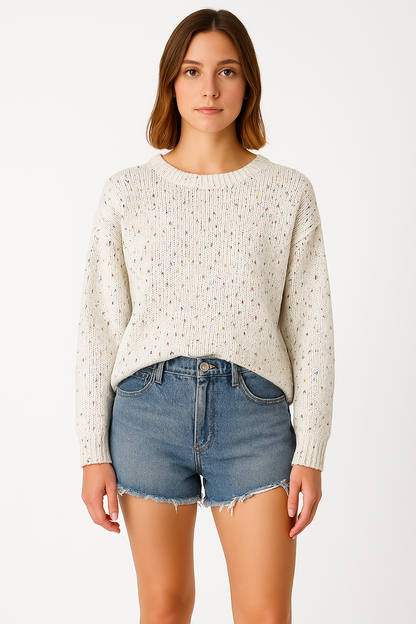 Pulls douillets Coupe décontractée Design chiné