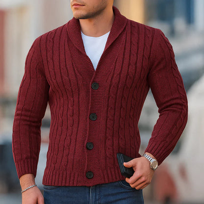 Pull tricoté classique chaud pour hommes