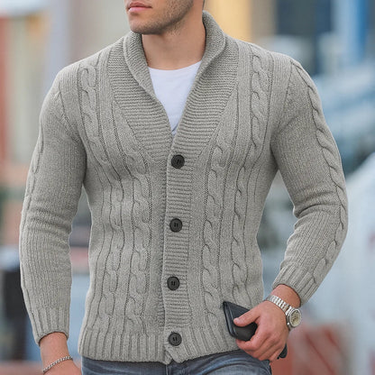 Pull tricoté classique chaud pour hommes