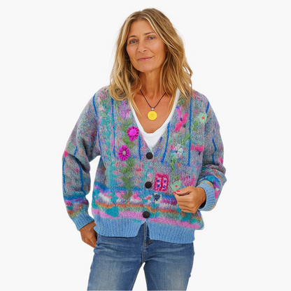 Gilet bohème à fleurs