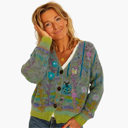 Gilet bohème à fleurs