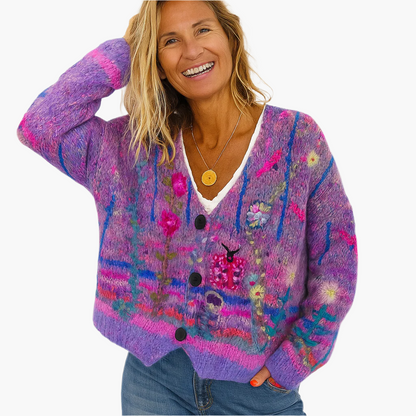 Gilet bohème à fleurs