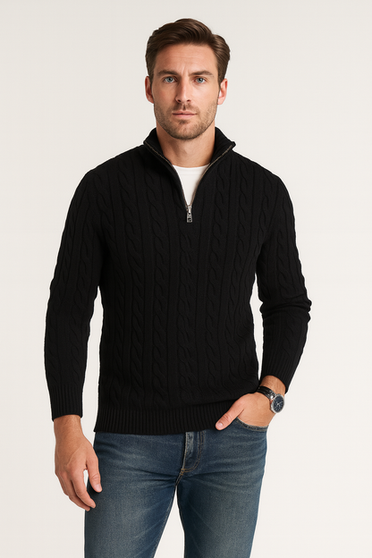 Pull-over homme col montant style moderne
