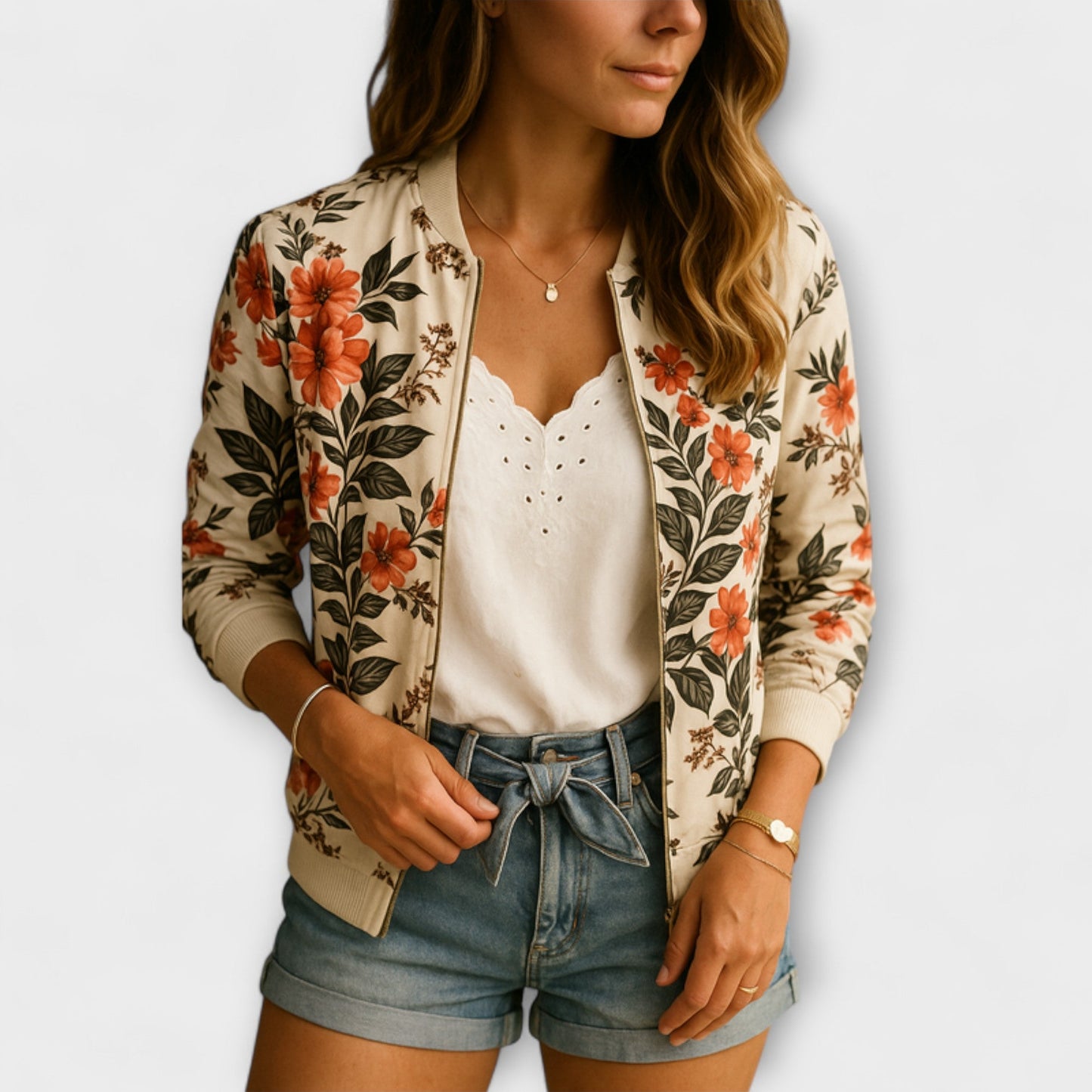 Veste d'été à fleurs