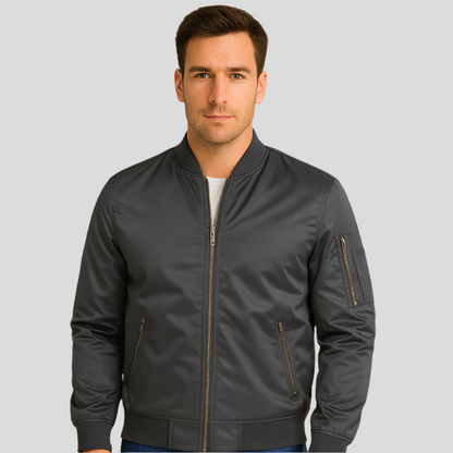 Blouson aviateur homme avec fermeture éclair métallique moderne