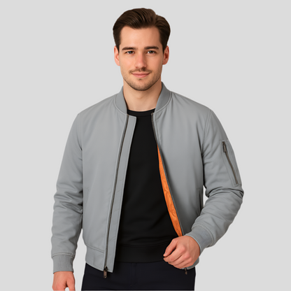 Blouson d'aviateur pour hommes, doublure chaude