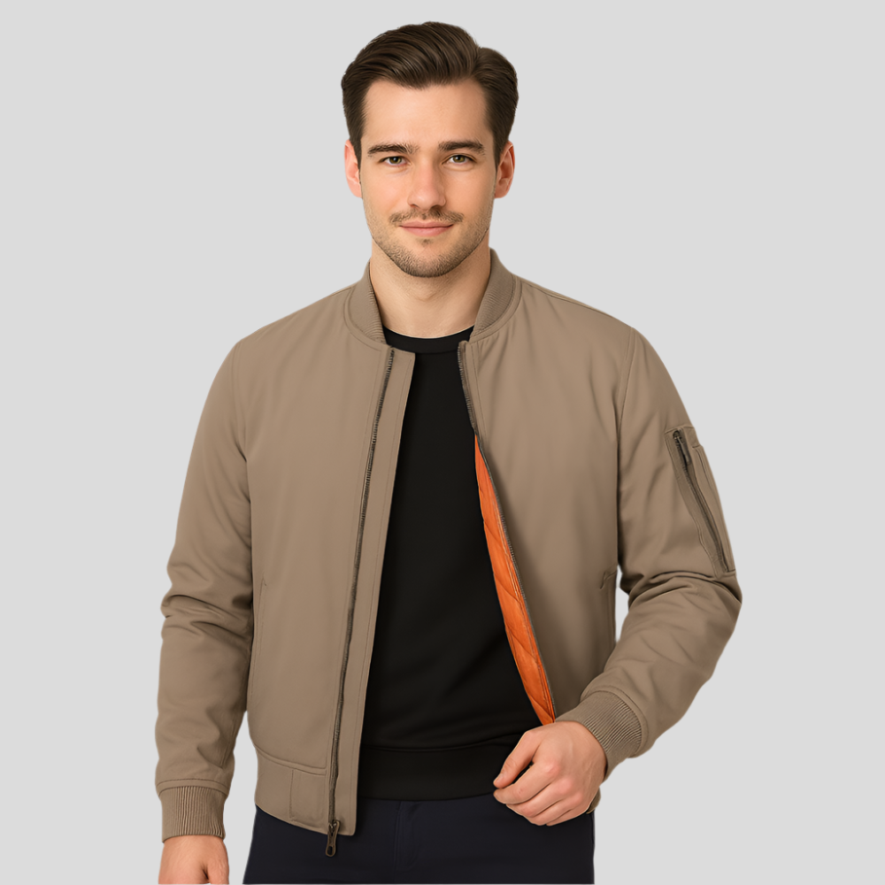 Blouson d'aviateur pour hommes, doublure chaude