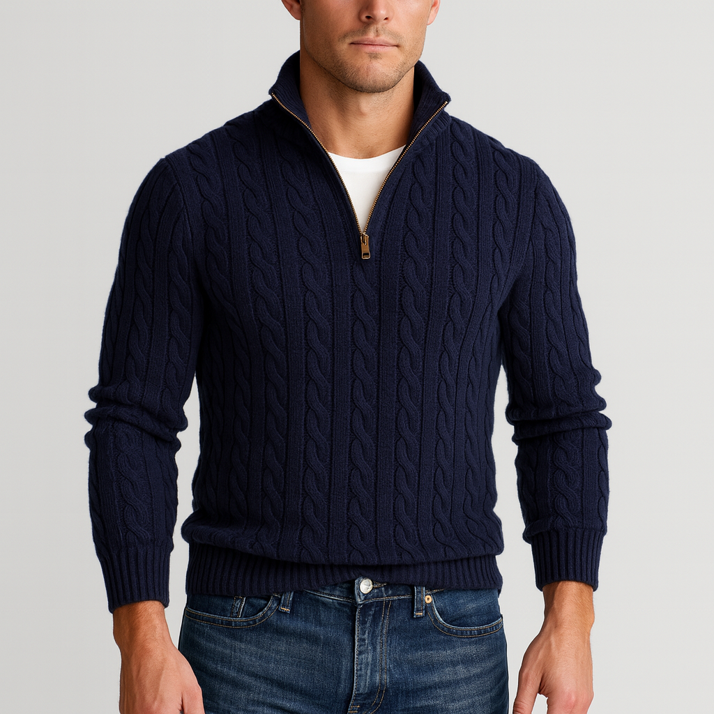 Pull-over homme col montant style moderne