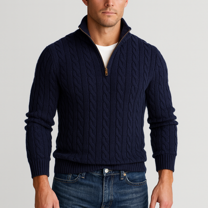 Pull-over homme col montant style moderne