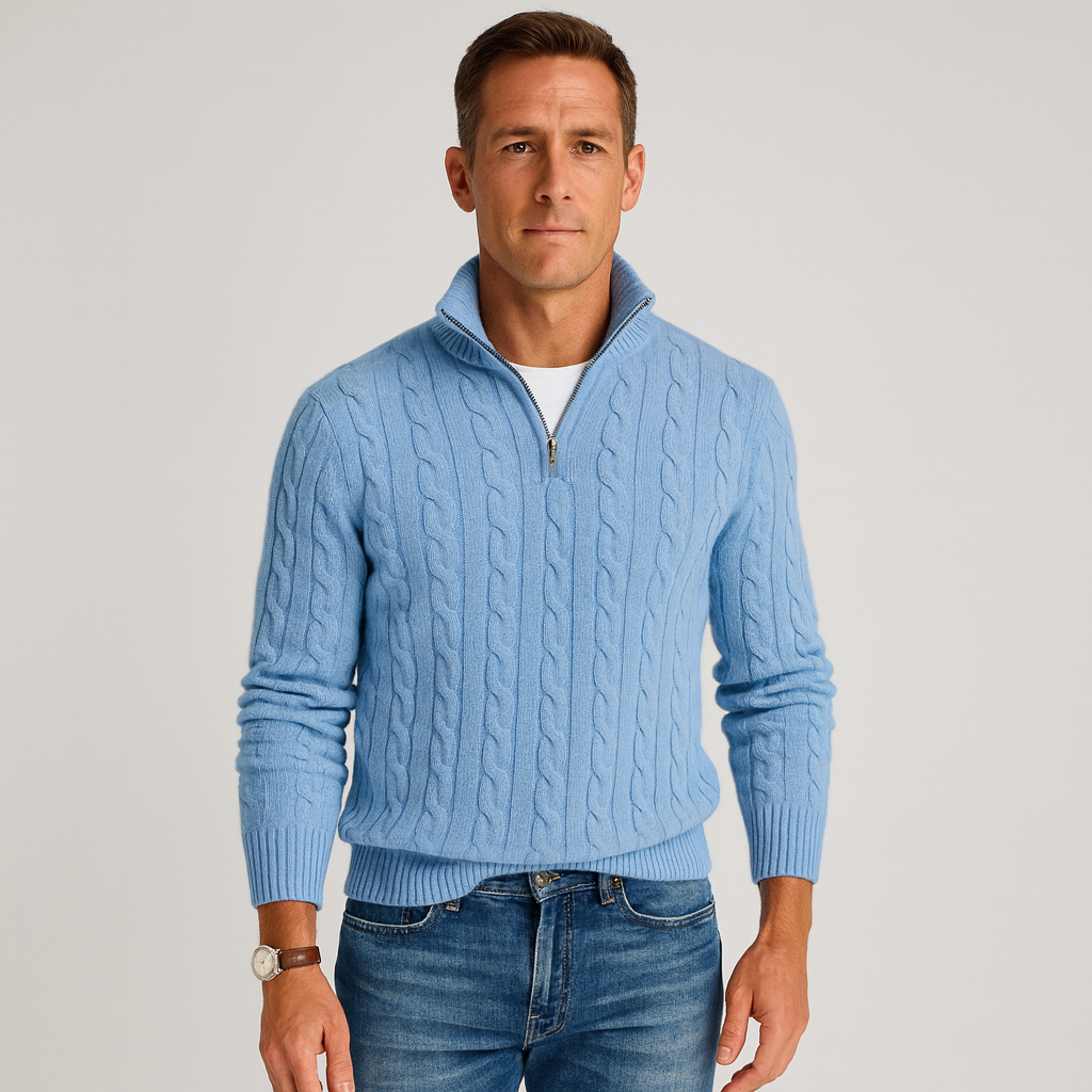 Pull-over homme col montant style moderne