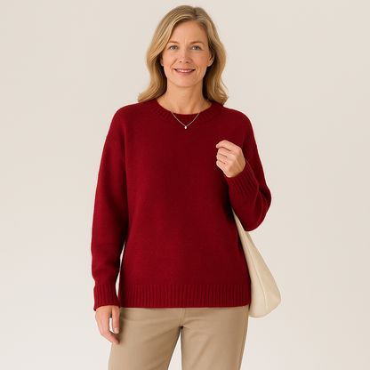 Damen Oversized Pullover Weich und Warm - IdealeKleiden