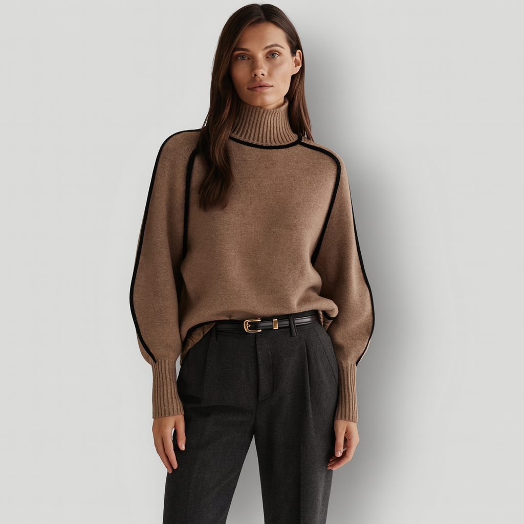 Damen Rollkragenpullover Warm Weich Winter - IdealeKleiden