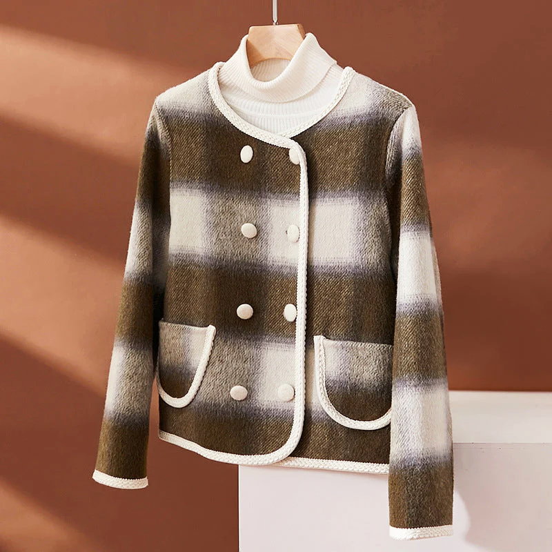 Manteaux courts en laine chaude pour femme