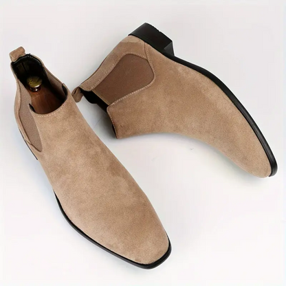 Chelsea boots homme façon daim