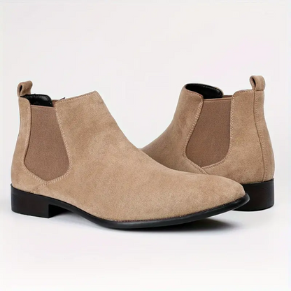 Herren Chelsea Stiefel Wildleder Optik - IdealeKleiden