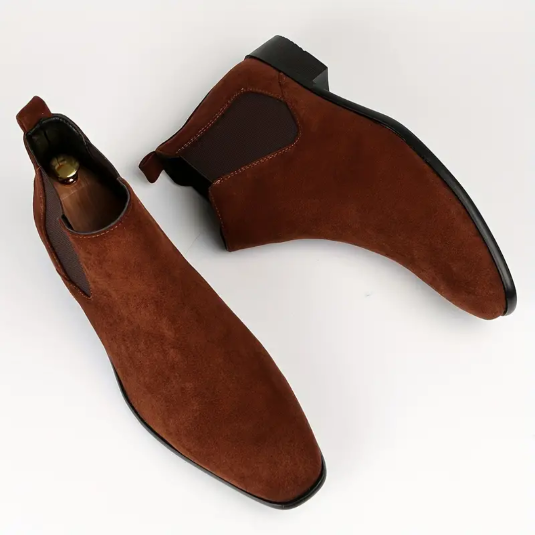 Chelsea boots homme façon daim
