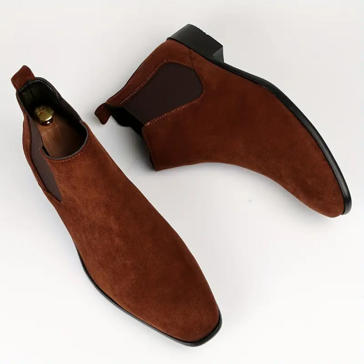 Chelsea boots homme façon daim