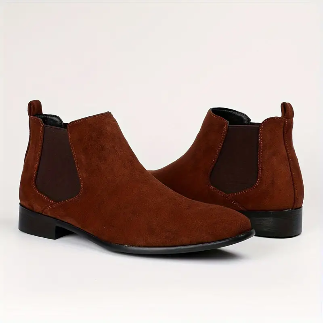 Chelsea boots homme façon daim