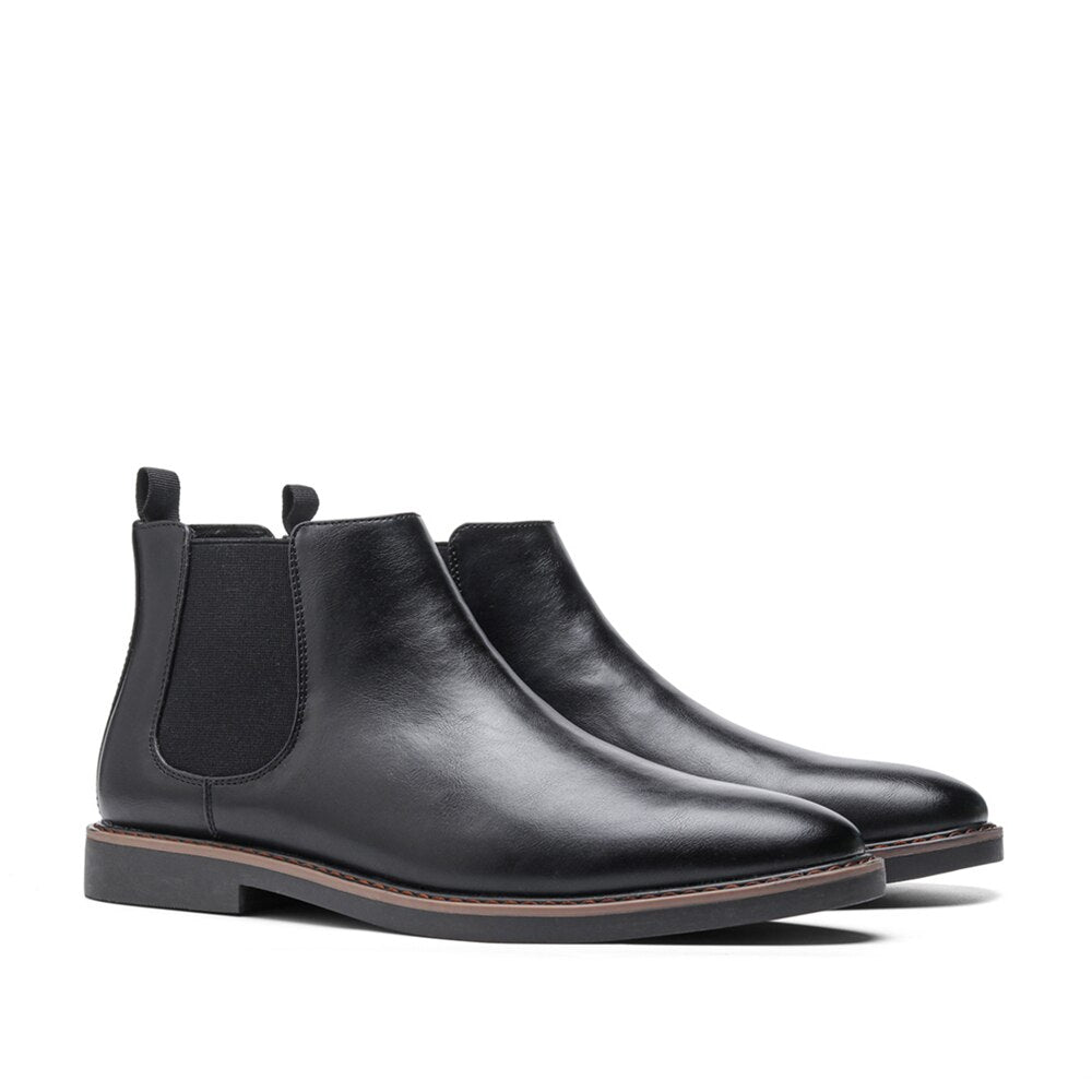 Bottines Chelsea en cuir montantes pour homme